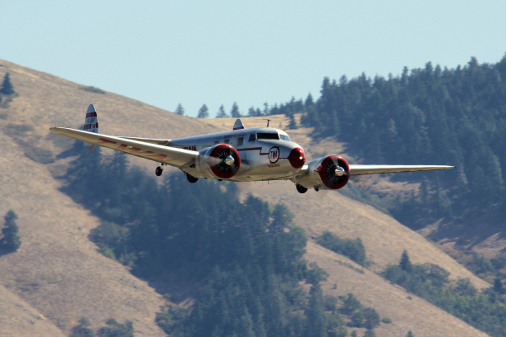 Lockheed low pass over Hood River Airport