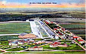 Historic postcard of Kelly Field
