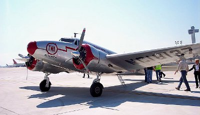 Lockheed 12 NC18137 on JetBlue's ramp, JFK