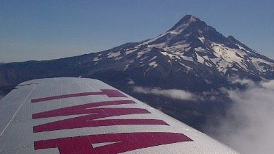 A nice shot of Mt. Hood as we departed Hood River for home.