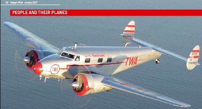 Today's Pilot magazine article "Keeping it in the Family" by Steve Bridgewater cover page